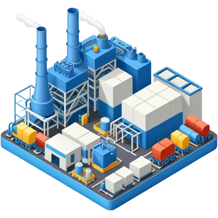 Isometric plastic factory  emoji