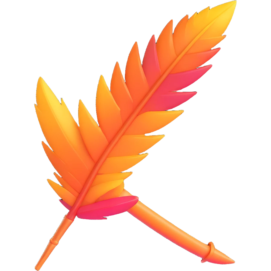 icon for browser extension called WordSpike, 3D macOS style, vivid details, featuring a stylized spike or quill with text elements, modern and sleek emoji