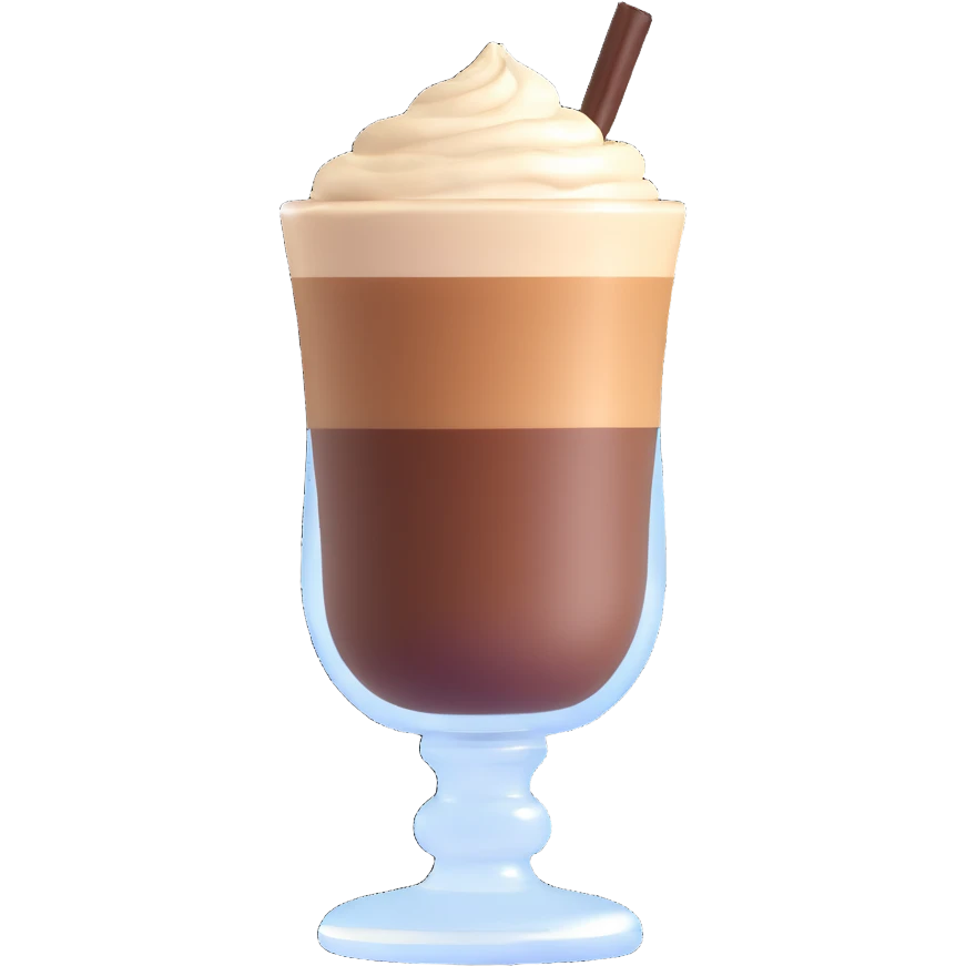 Cortado espresso drink in a small Gibraltar glass, milk and espresso coffee emoji
