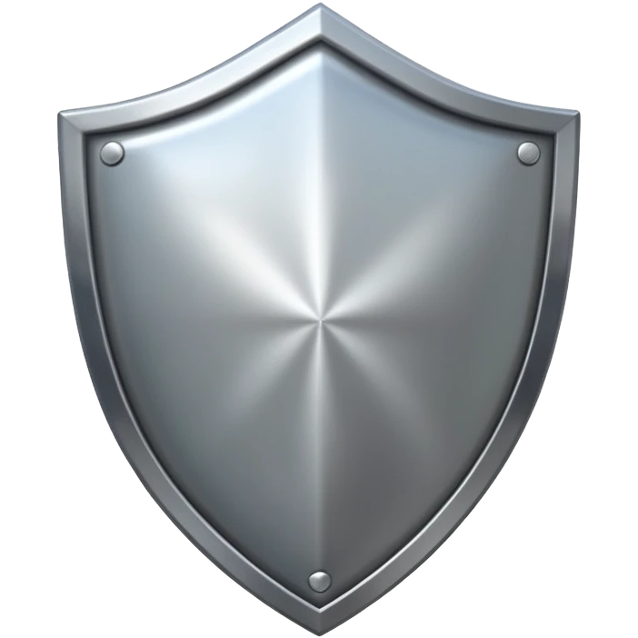 generate a ultra realistic shiny steel shield emoji