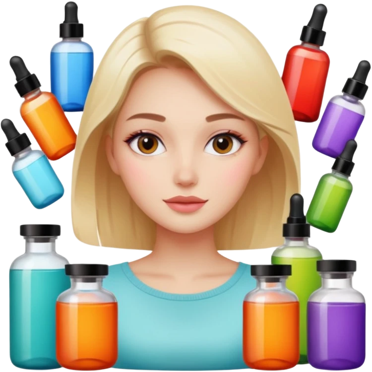aesthetic girl skincare products  emoji