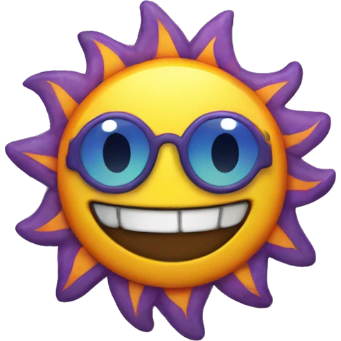 Groovy sun emoji