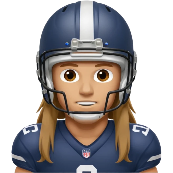 american football player long haired emoji