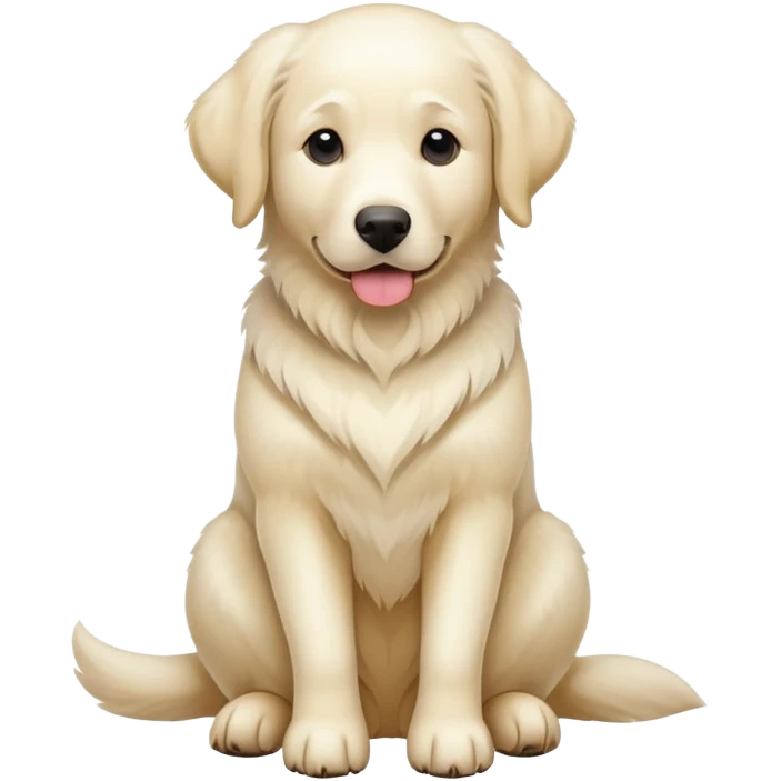 White   retriever  sitting emoji