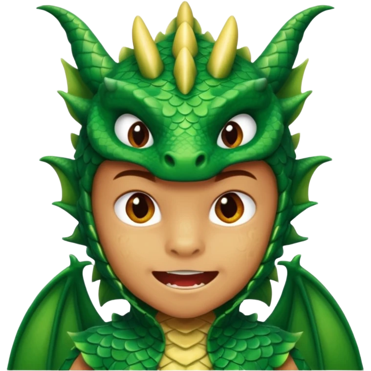 child getup like a dragon emoji