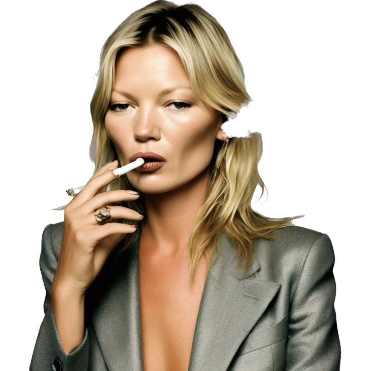 kate moss smoking  emoji