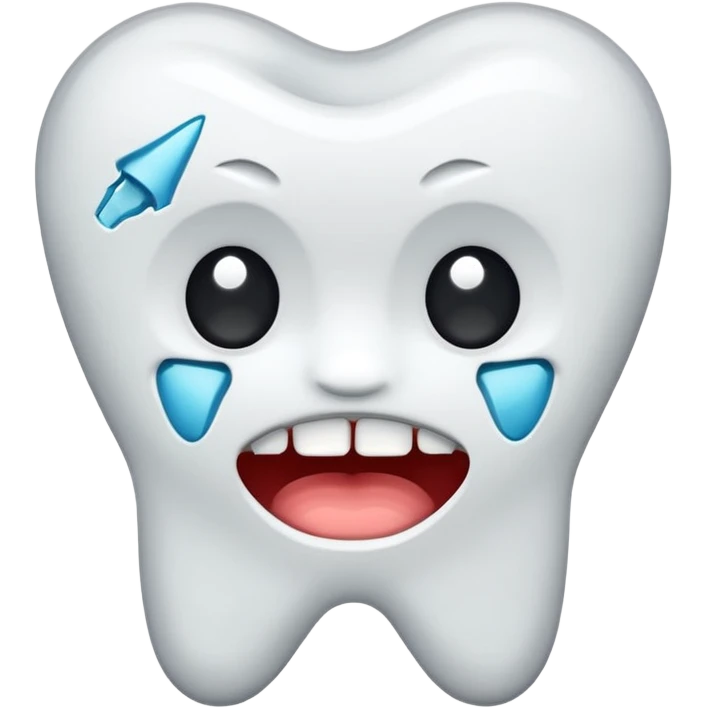 broken tooth with no face emoji