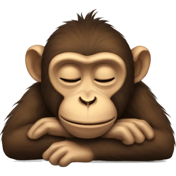 A sleepy monkey emoji