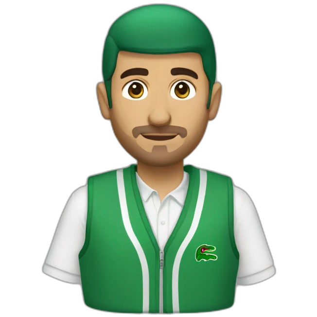algerian guy lacoste vest emoji