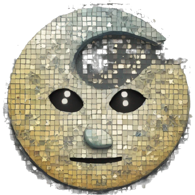 Mosaic moon emoji