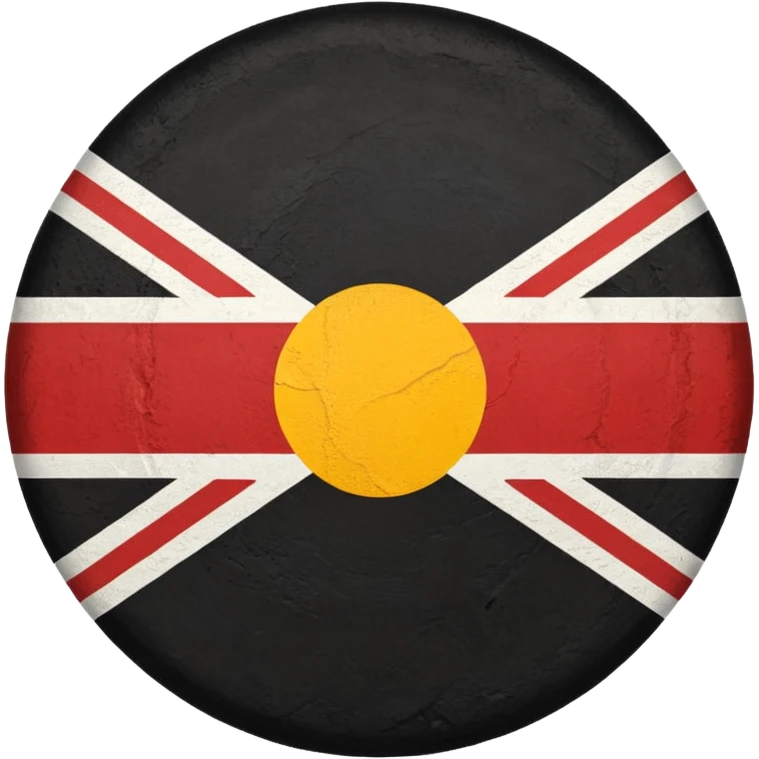 Aboriginal Australians flag red and yellow stripe with black circle inside  emoji