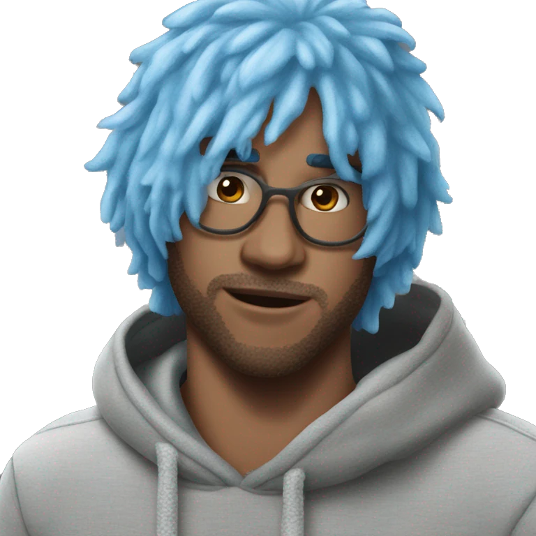 cool blue haired guy meme emoji