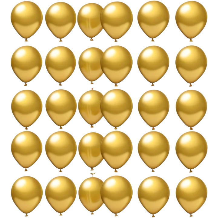 20 number in gold balloons emoji