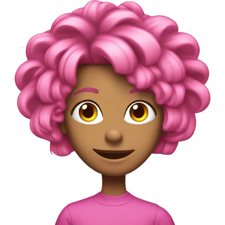 escova de cabelo rosa, estilo emoji iphone emoji