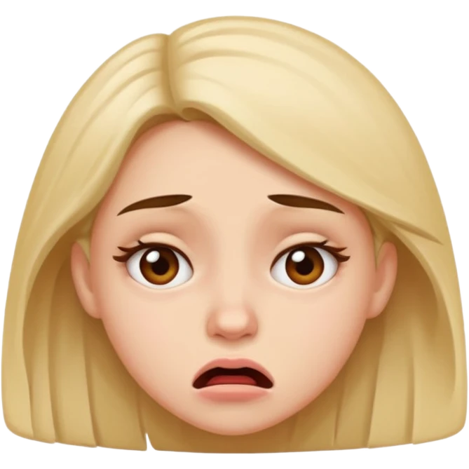 A girl making a face of disgust eww emoji