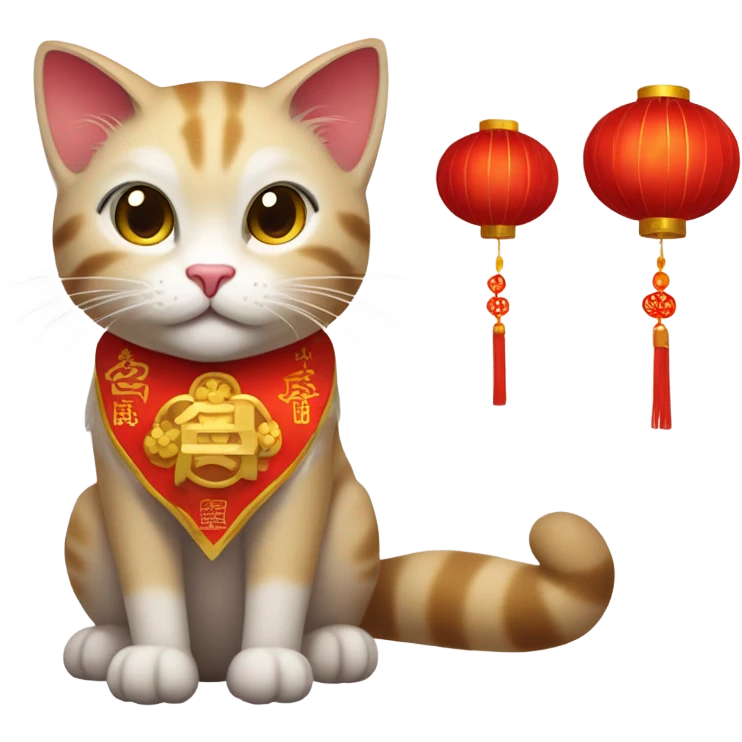 Chinese Lunar New Year Cat emoji