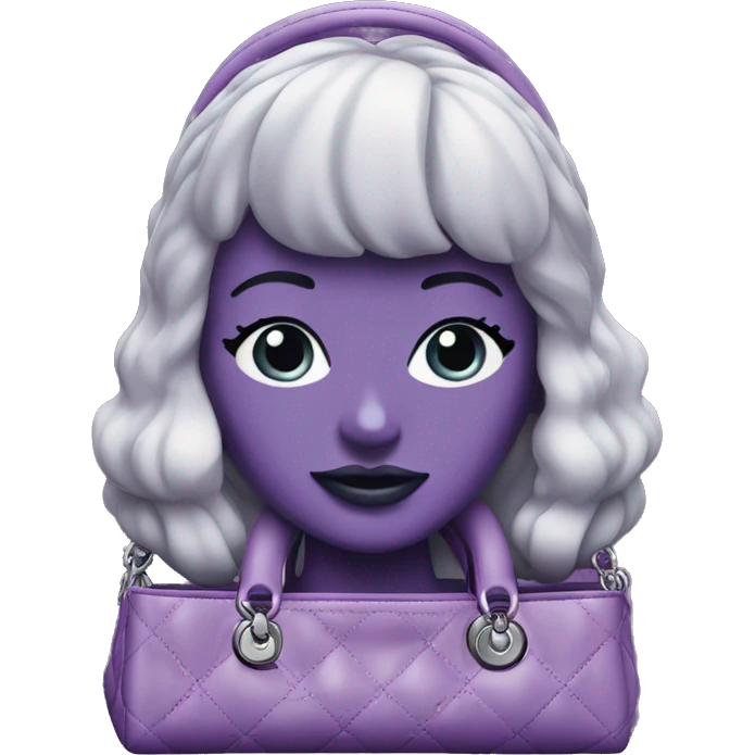 Lady Dior purple bag emoji