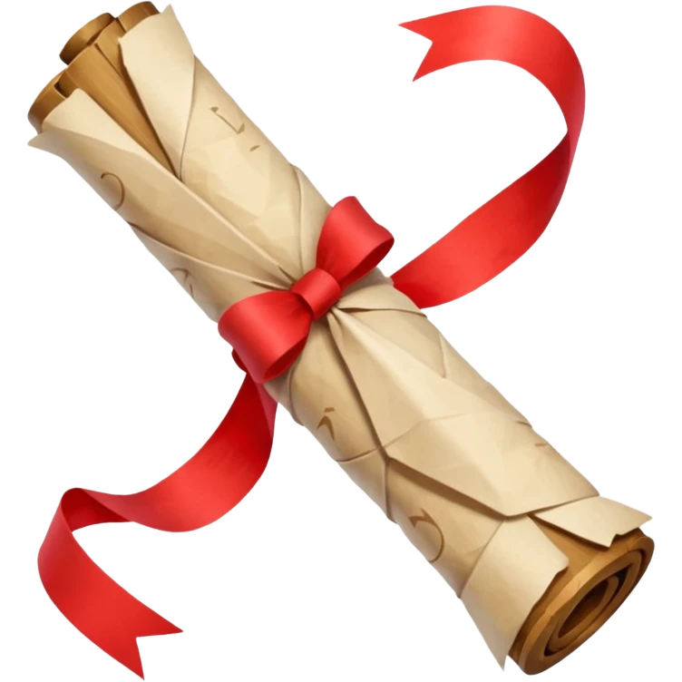low poly magic spell scroll emoji