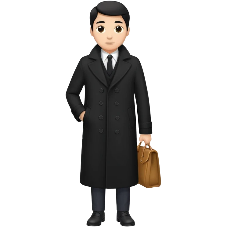 black overcoat emoji