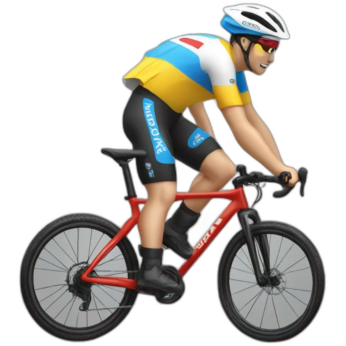 Ciclista mtb paraguas emoji