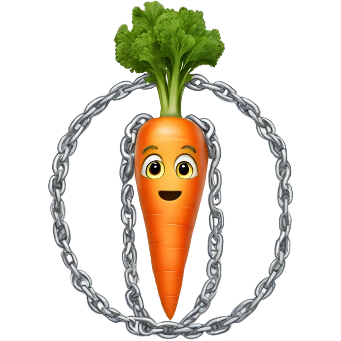 carrot with chains emoji