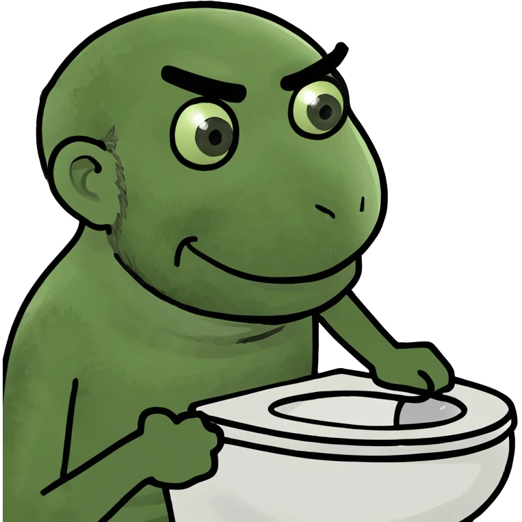 man on a toilet emoji