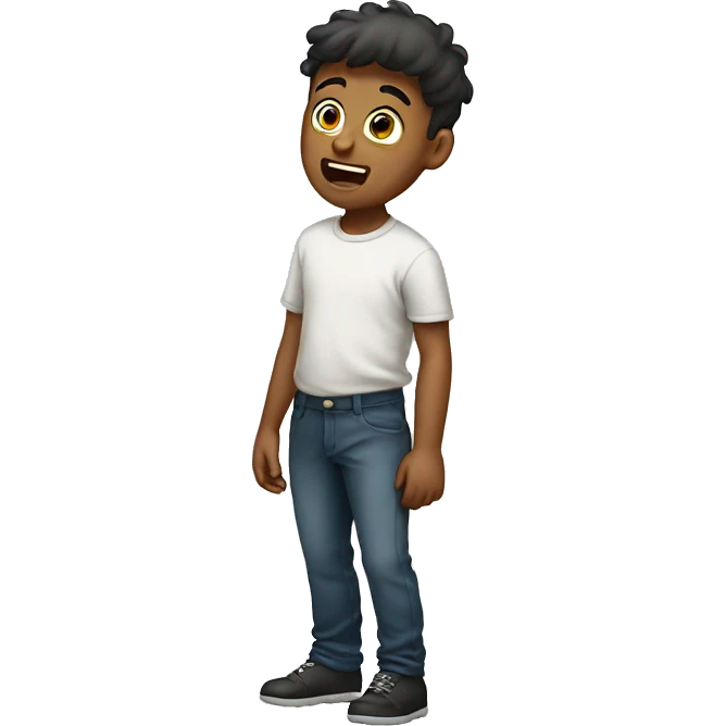 A boy farting emoji