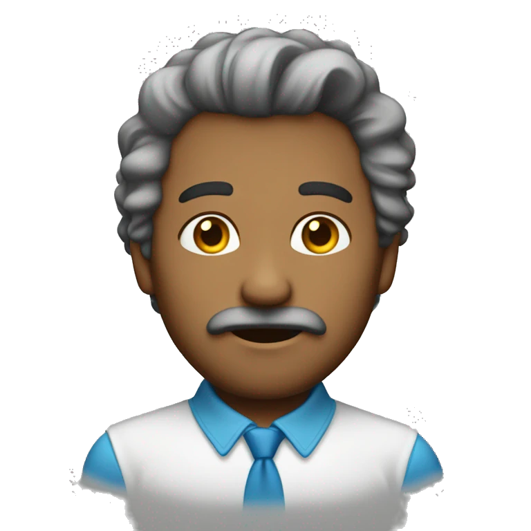 hombr pelo banco sin bigote emoji