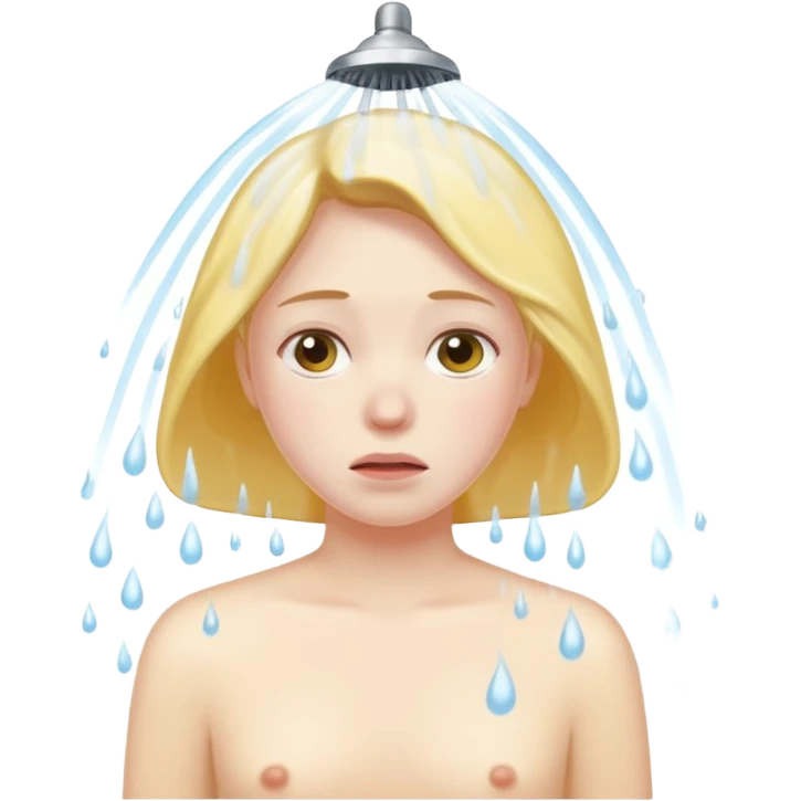Cold Person Taking Shower  emoji