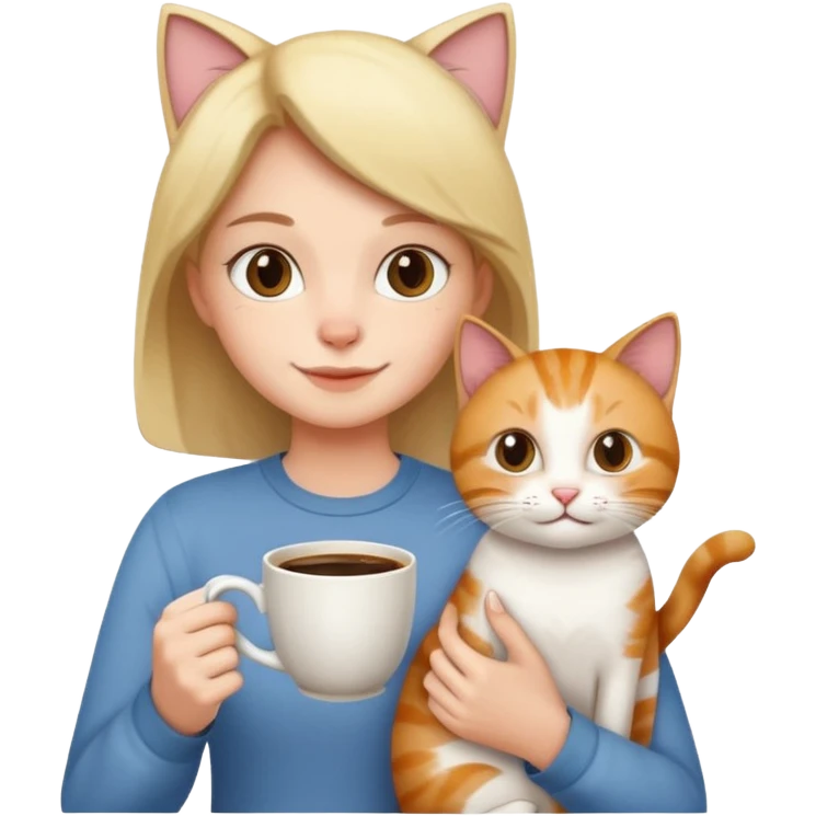Coffee and cats emoji