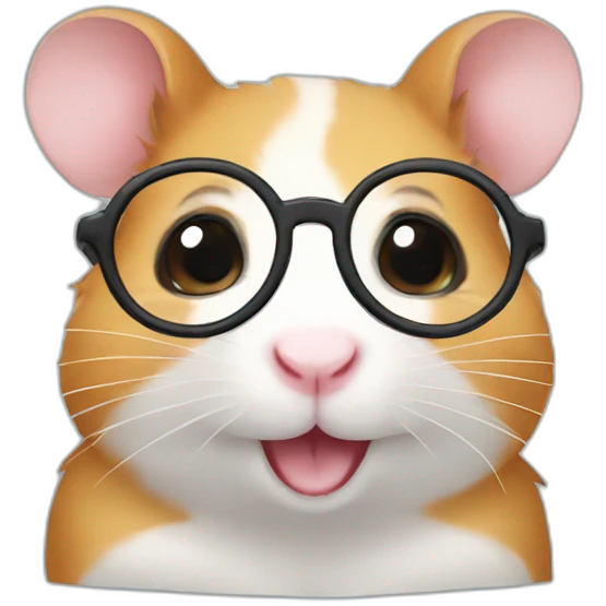 hamster with glasses emoji