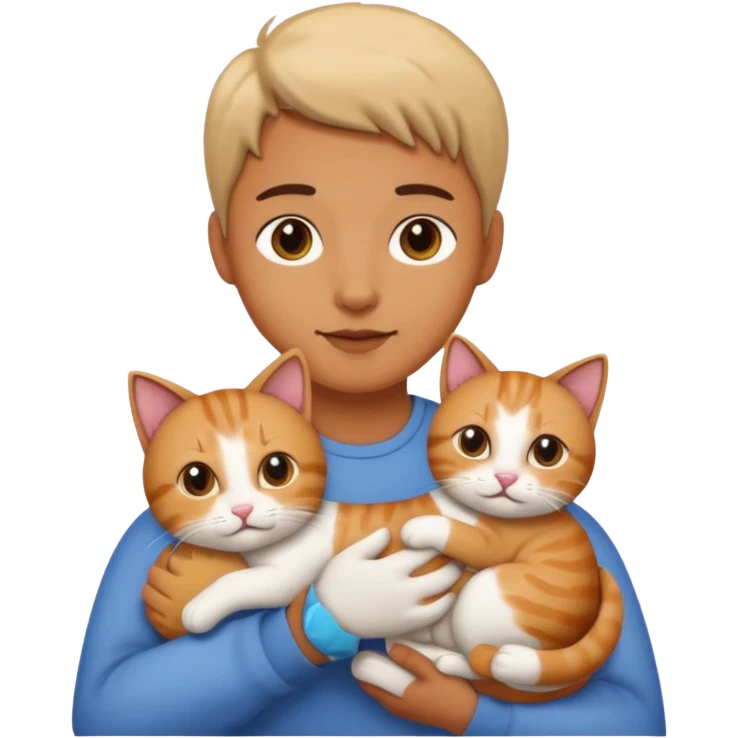 🥸 this emoji holeing a cute cat emoji