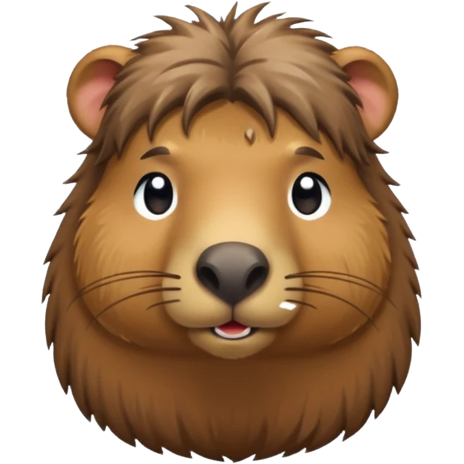 Capybara with rock hair emoji