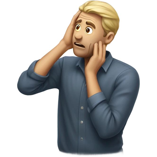 Man scratching head in confusion  emoji