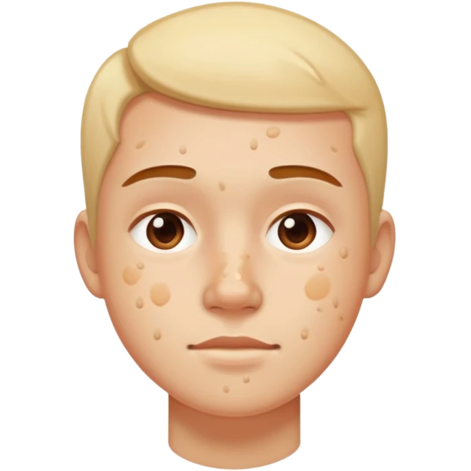 person with acne prone skin and blemishes emoji