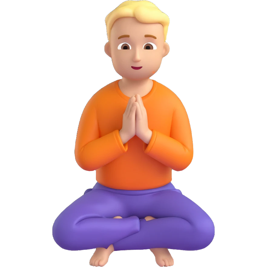 male kneeling in prayer, 3D emoji style, 80% realistic emoji