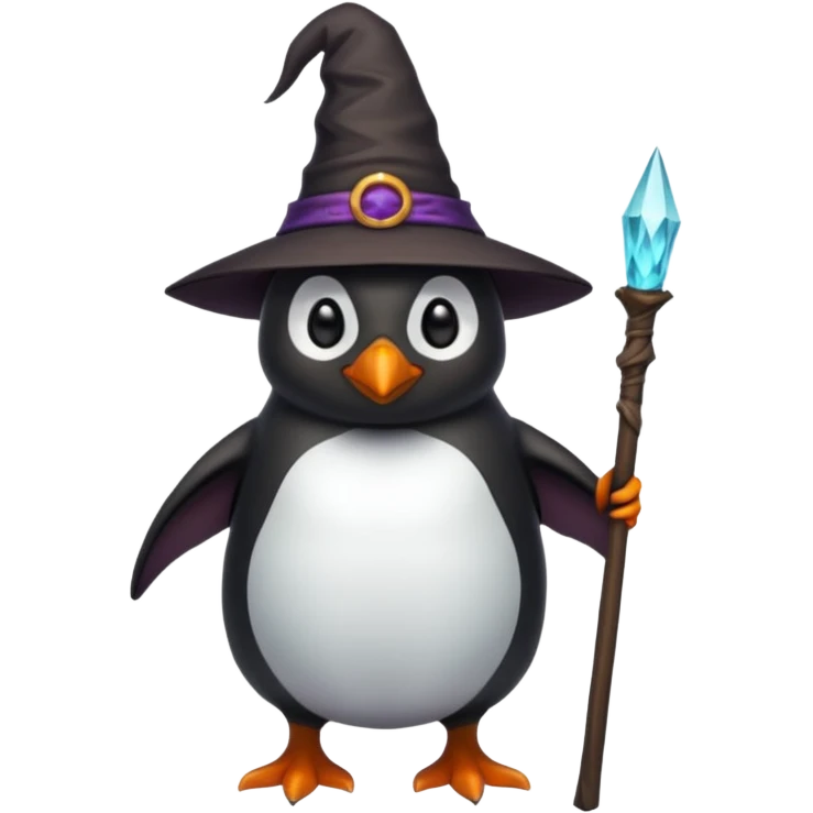 tall Demons Penguin with Witch Hat full body emoji