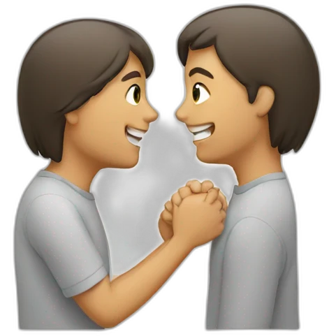 2 people greeting each other emoji