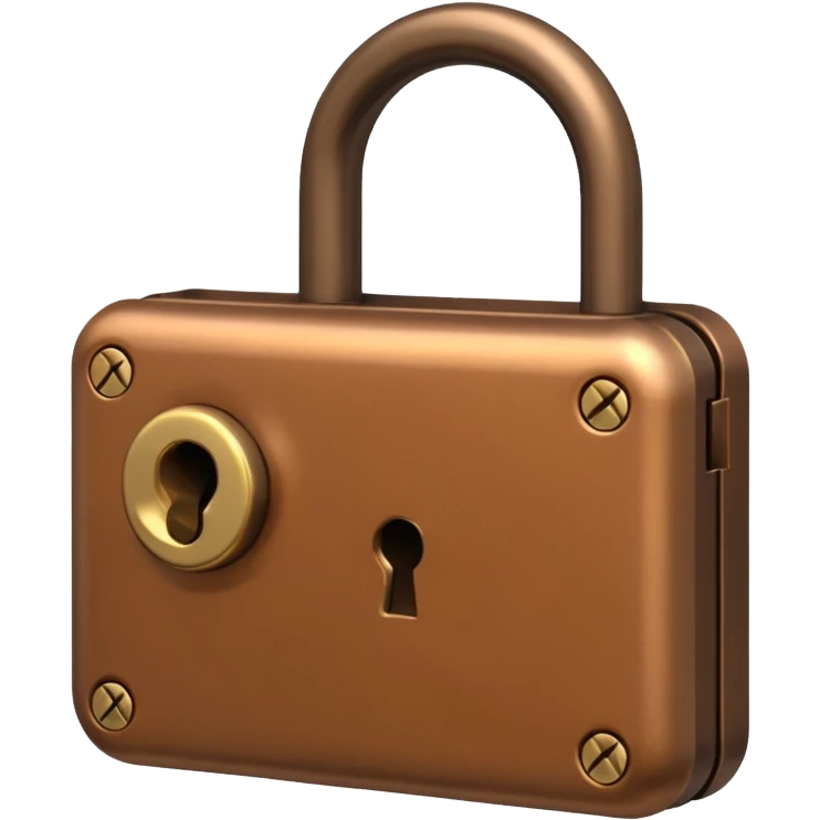 Lock with a key brown emoji