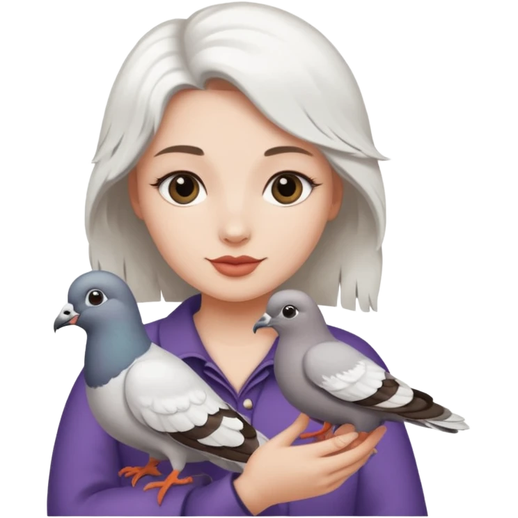 jackieshauna holding a pigeon emoji