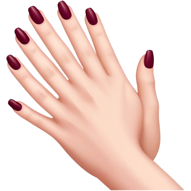  nails Burgundy emoji
