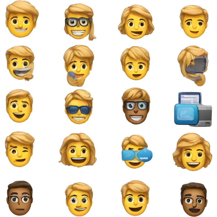 website with many social media posts emoji