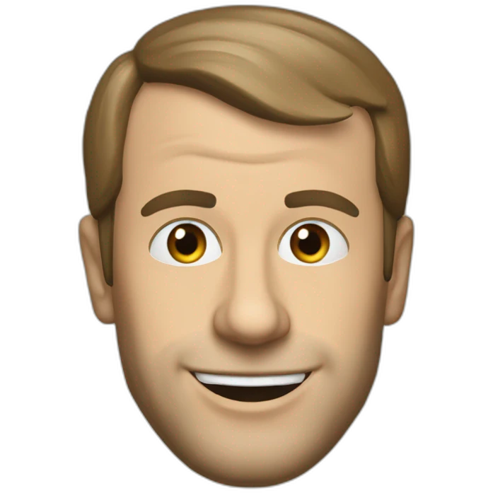 Macron boit une biere emoji
