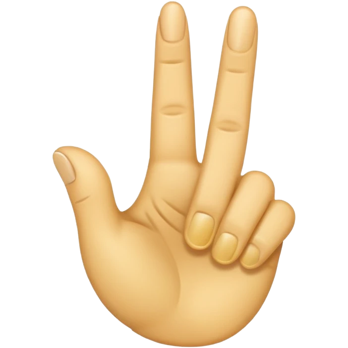 I want a emoji with just middle finger bend towards and every other fingers amd thumb straight  emoji