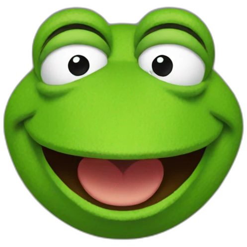 Kermit the frog face emoji