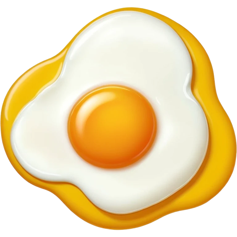 fried egg only 1 yolk with 45 degree angle on red background color #C4151C nothing under the egg emoji