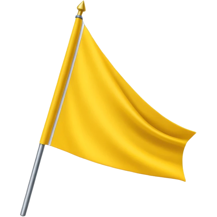 Triangular flag with yellow colour emoji