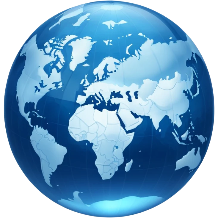Blue globe world emoji