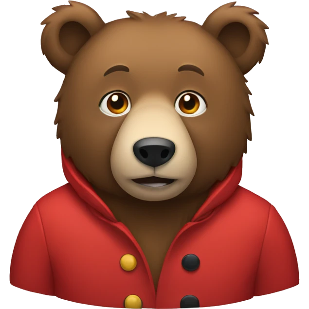 A bear with a red coat emoji