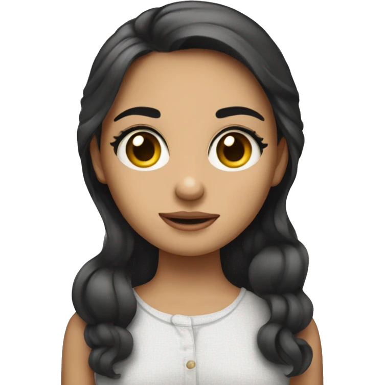 Brunete girl with big eyes  emoji